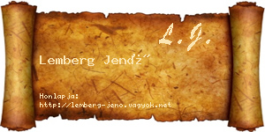 Lemberg Jenő névjegykártya